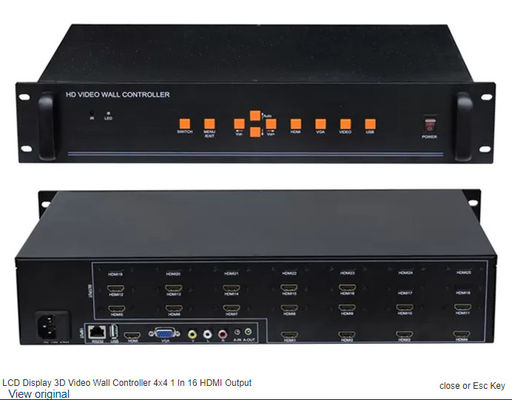 Advanced 2x4 2x2 3x4 Display Video Wall Controller dengan Resolusi 1920x1080