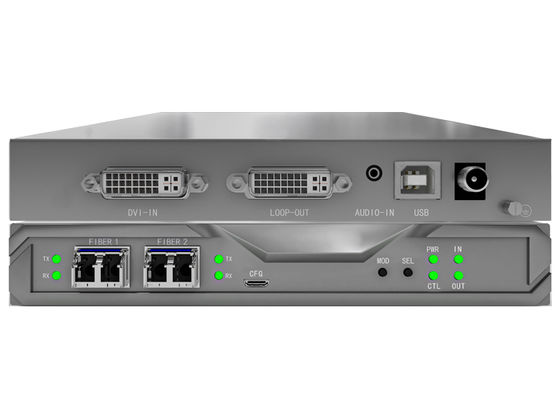 Platform Matriks KVM Serat Skalabel dengan Visualisasi Agen dan Streaming 4K@60Hz Mesin Ganda