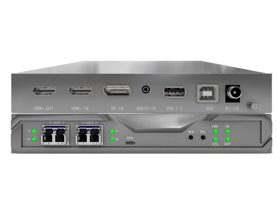 Node Matriks KVM Serat Optik dengan Kartu I/O SFP Terintegrasi dan Dukungan 4K 4:4:4 untuk Kontrol Dinding Video