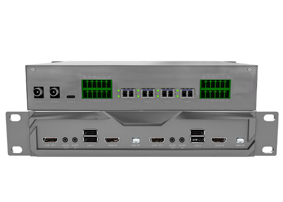 Agen Tampilan Visual 4K60 Kepadatan Tinggi Siap KVM melalui Node Pemancar Penerima Matriks KVM Serat