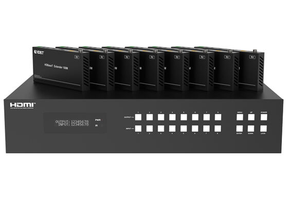 VINCAN 8x8 HDBaseT HDMI Matrix Switcher dengan 4K604:44 Video dan PoC untuk Instalasi AV Profesional