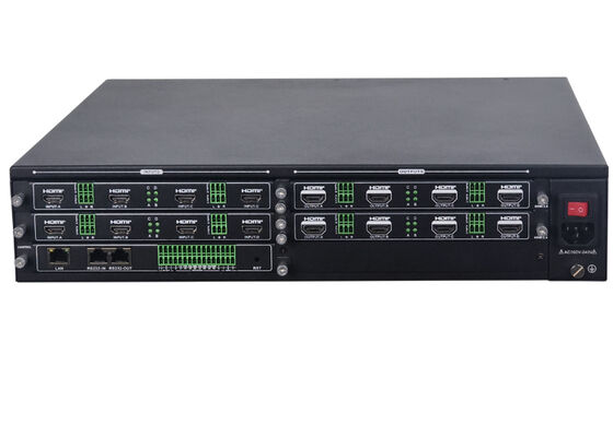 8x8 Modular HDMI Video Wall Processor 4K60 4:4:4 dengan 16 Jendela untuk Pengontrol Video Wall