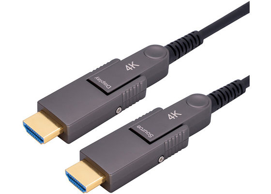 EDID CEC HDCP2.2 HDR HDMI Kabel Serat Optik Kompatibel EMI RFI