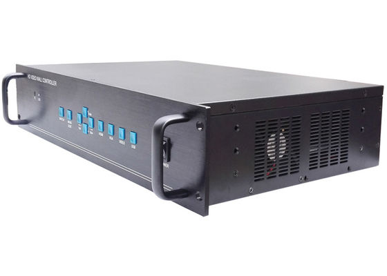 Hitam 1080P HDMI 1U LCD Video Wall Controller 1 Input 12 Output