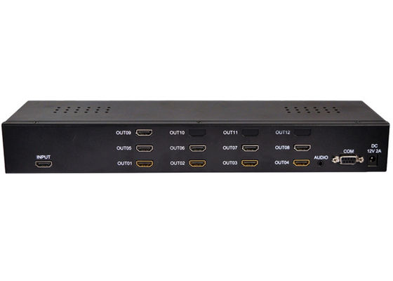 4K 1 IN 9 OUT HDMI Video Wall Prosesor Adaptor Daya DC12V 2A