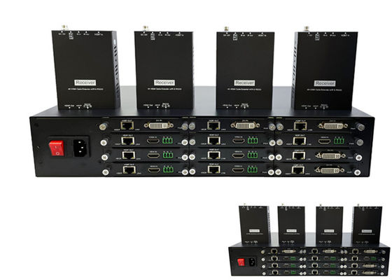 HDMI 4K HDBaseT Video Extender Transmitter Konektor perempuan Dengan 12 Port