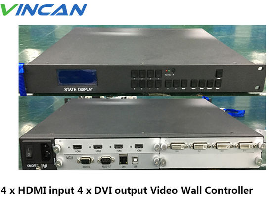 Film 2x2 3x3 4K Hdmi Video Wall Controller Dan Prosesor 1x3 4x4