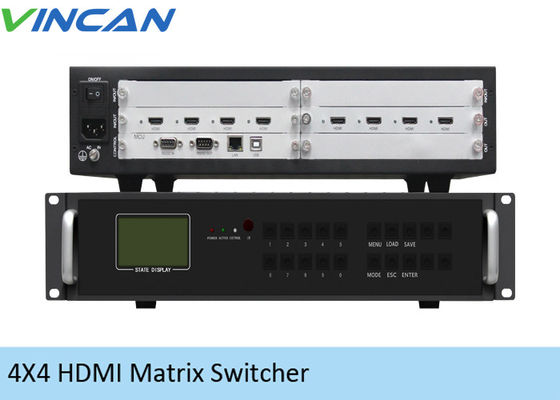 Pengontrol Dinding Video 100VAC 4x4 HDMI, Pengontrol Dinding TV Matrix 3x3