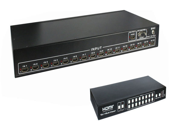 16 Port 4K HDMI Multi Viewer Dengan Pengalihan Mulus Dan Perangkat Lunak Kontrol PC