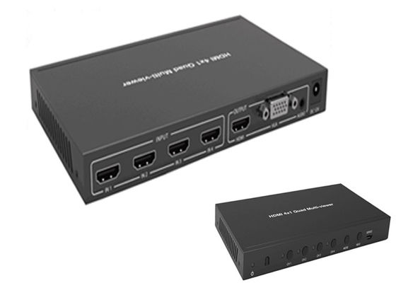 Penuh 1080P 3D 4k 60hz 4x1 Quad Hdmi Multiviewer Dengan Fungsi Pengalih Mulus