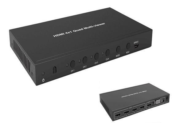 Penuh 1080P 3D 4k 60hz 4x1 Quad Hdmi Multiviewer Dengan Fungsi Pengalih Mulus