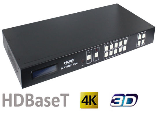 70 Meter Dan 100 Meter 4x4 HDMI Matrix Switcher Dengan port Output HDBaseT