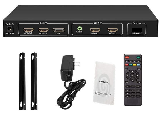 4K 60Hz HDMI 2.0 Input ke 4x1080p Output Video Wall Splitter RS232
