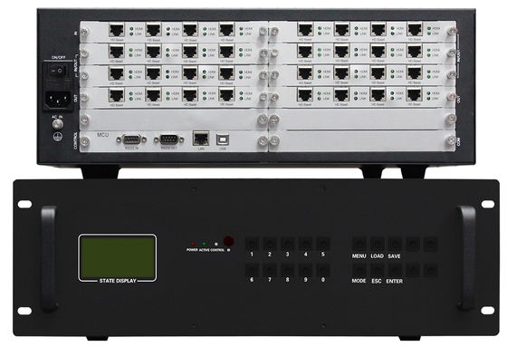 8K60 Video 16 In 16 Out Prosesor Video Kualitas Tinggi 1x4 2X2 3X2 Video Wall Controller