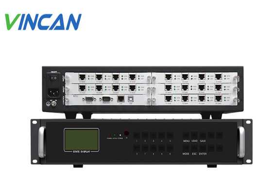 3.5mm Analog Audio Output Port Modular Video Wall Controller Dukungan Dual Power Supply