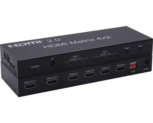 8k 4x2 HDMI matrix switcher dengan earc