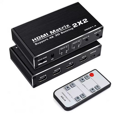 HDMI 4x2 matrix switcher dengan ekstraksi audio