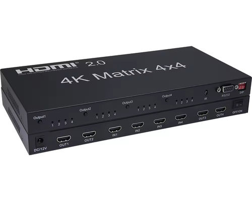 HDMI 4x2 matrix switcher dengan ekstraksi audio