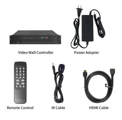 Prosesor Video 4K Dukungan 1X4 4X1 Layar LED dengan Splicing dan Splitting Fungsi Video Wall Processor