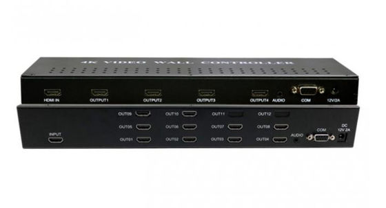 4k*2k 60Hz 3x3 HDMI Video Wall Processor dengan Sumber Sinyal VGA HDMI
