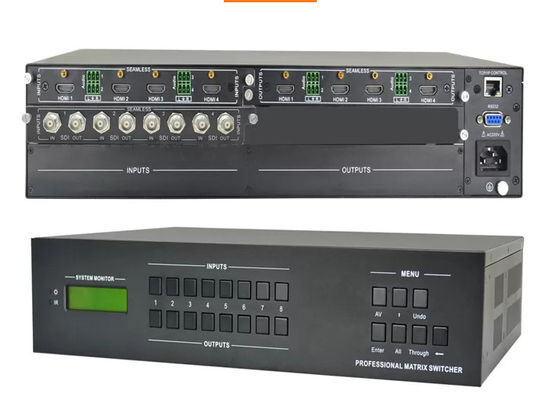 Video Matrix Switcher untuk 4/4 Input dan Output hingga 4Kx2k 60Hz