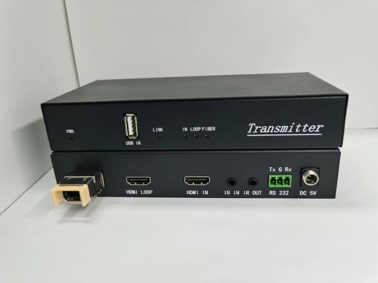 Kabel optik 4K 60Hz MPO HDMI dengan IR Input/Output 18Gbps Data Rate hitam