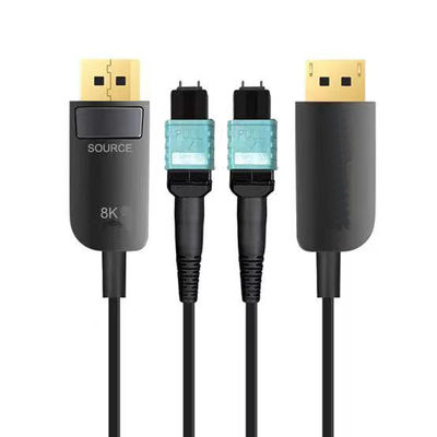 Transmisi jarak jauh Kabel serat optik HDMI dengan konektor serat MPO standar