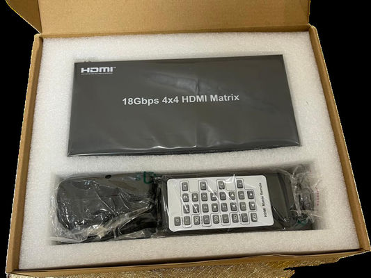 EDID Didukung 4x4 HDMI Matrix dengan 225MHz Video Bandwidth dan RS-232 Control