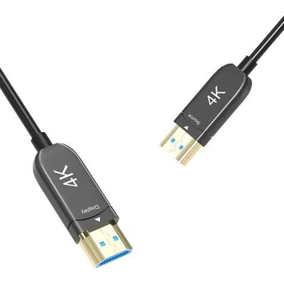 Kabel HDMI Serat Berkecepatan Tinggi Ultra HD 4K 60Hz, Transmisi Sinyal Ringan dan Stabil