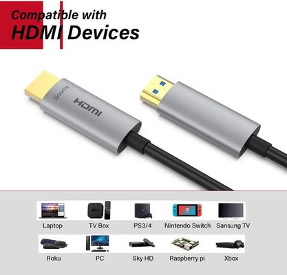 Kabel serat optik HDMI 60Hz Tingkat penyegaran terbaik untuk video yang jelas
