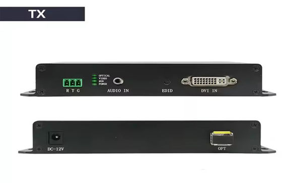 20km DVI Fiber Extender 1080p@60Hz HDMI 1.3 & 3.5mm Audio Dukungan