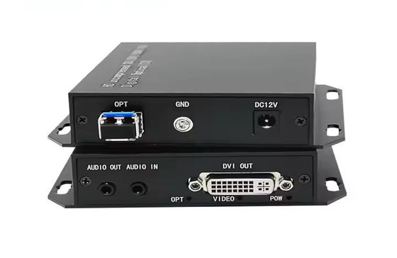 DVI Fiber Optic Extender 20km 1080p@60Hz Transmisi DVI-D Dual Link