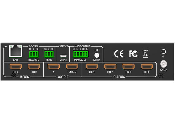 2 In 4 Out 2x4 Hdmi Splitter Dengan Video Wall Adapter 2x2 Video Wall Controller - 4k