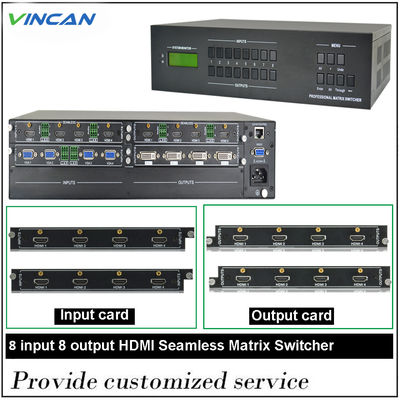8 In 8 Out 22W HDMI Matrix Switcher Pengalih Sinyal HDMI Digital Penuh