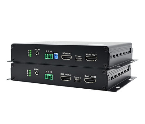 4K HDMI Extender Optical Over Fiber 60Hz HDMI 2.0B & 10km LC Antarmuka