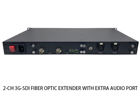 Extender Serat Optik 2-Ch 3G-SDI Dengan Port Audio Ekstra