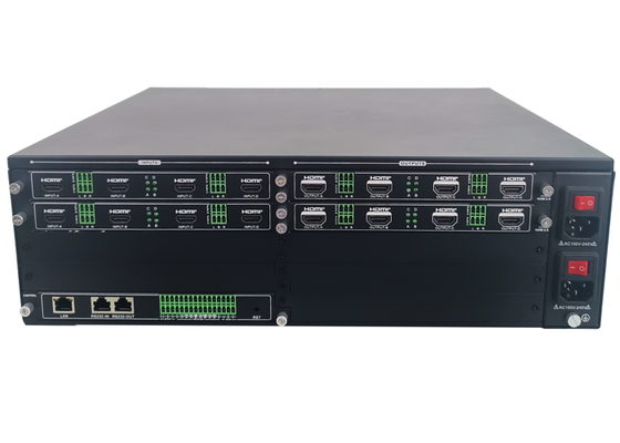 16x16 Modular HDMI Video Wall Processor dengan 4K60 4:4:4 dan Tampilan Multi-Jendela untuk Sistem Pengontrol Dinding Video