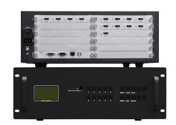 4 In 9 Out 3x3 2x2 HDMI Video Wall Controller Dengan Casing 3.5U