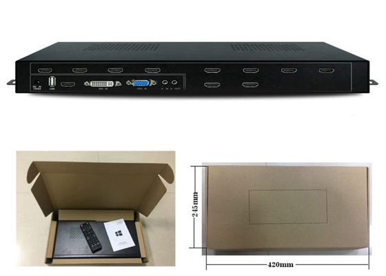 1 input 9 output HDMI splitter dengan fungsi dinding 1x9 HDMI Video Wall Controller dengan 3x3