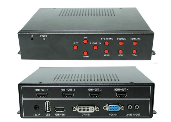 1x2 2x2 Digital HDMI Video Wall Controller Untuk Tampilan Multi TV