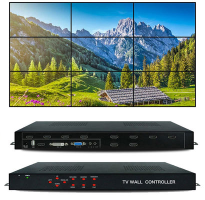 Multi Format HDMI terbaik 3x3 2x3 LCD Video TV Wall Controller Prosesor dinding video HDMI