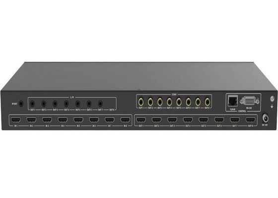 Fungsi ARC 18Gbps 8x8 HDMI Matrix Switcher Dengan Kandang Logam
