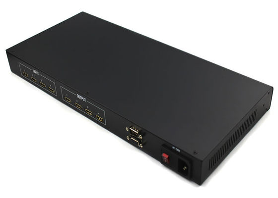 4x4 Seamless HDMI Matrix Switcher dengan Metal Housing, 4K HDMI Matrix Switch untuk Distribusi AV yang andal