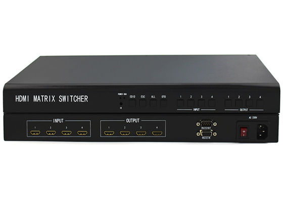 4x4 Seamless HDMI Matrix Switcher dengan Metal Housing, 4K HDMI Matrix Switch untuk Distribusi AV yang andal