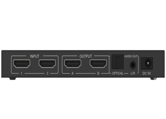 Tipe A 18Gbps 2x2 HDMI Matrix Switcher Dengan Audio Extractor