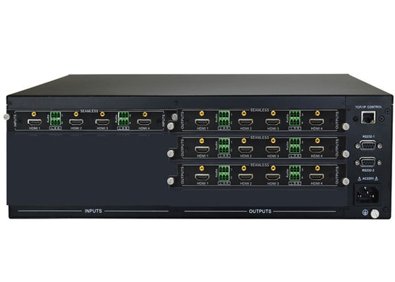 Modular 4x12 Video Matrix Switcher Dengan Kontrol IR Ethernet RS232