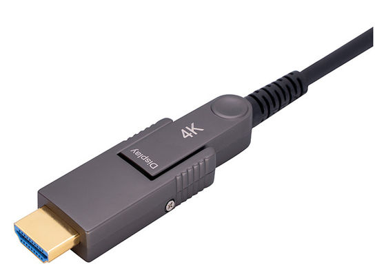 EDID CEC HDCP2.2 HDR HDMI Kabel Serat Optik Kompatibel EMI RFI