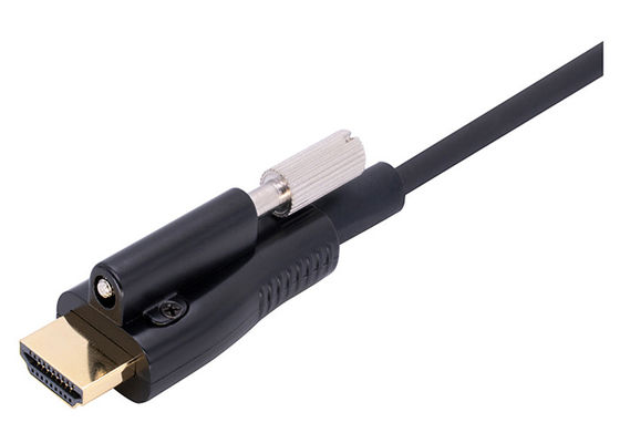 EMI RFI HDMI Kabel Fiber Optic Dengan Dukungan Sekrup 18G Kecepatan Super