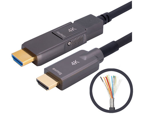 Kabel Optik HDMI 2.0 Lapis Baja Konstruksi Baja Tahan Karat 200CU