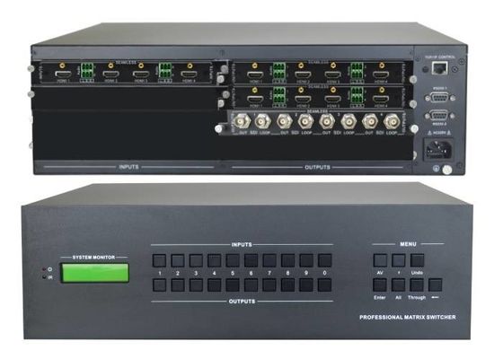 Custom Made 4 In 12 Out Video Matrix Switcher Untuk Ruang Rapat Cerdas